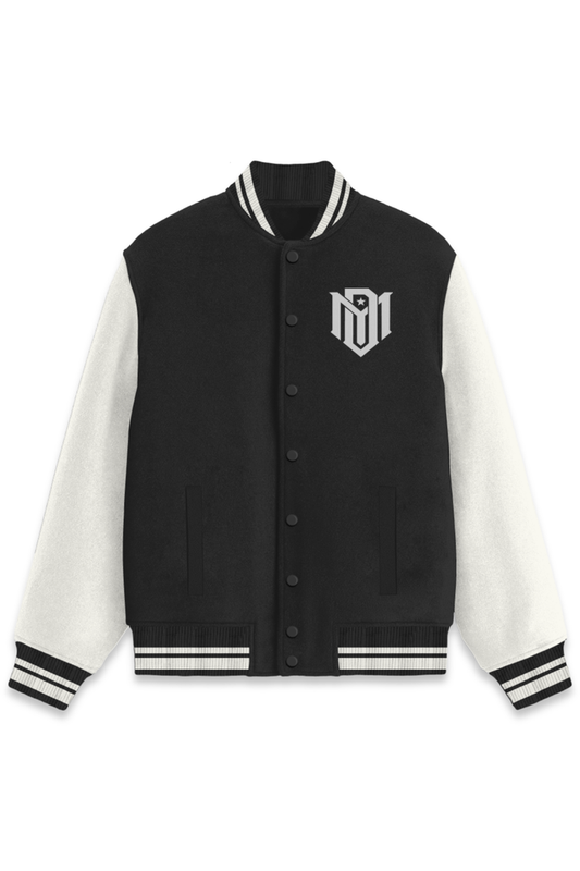 Classic Varsity Jacket with Embroidered Logo