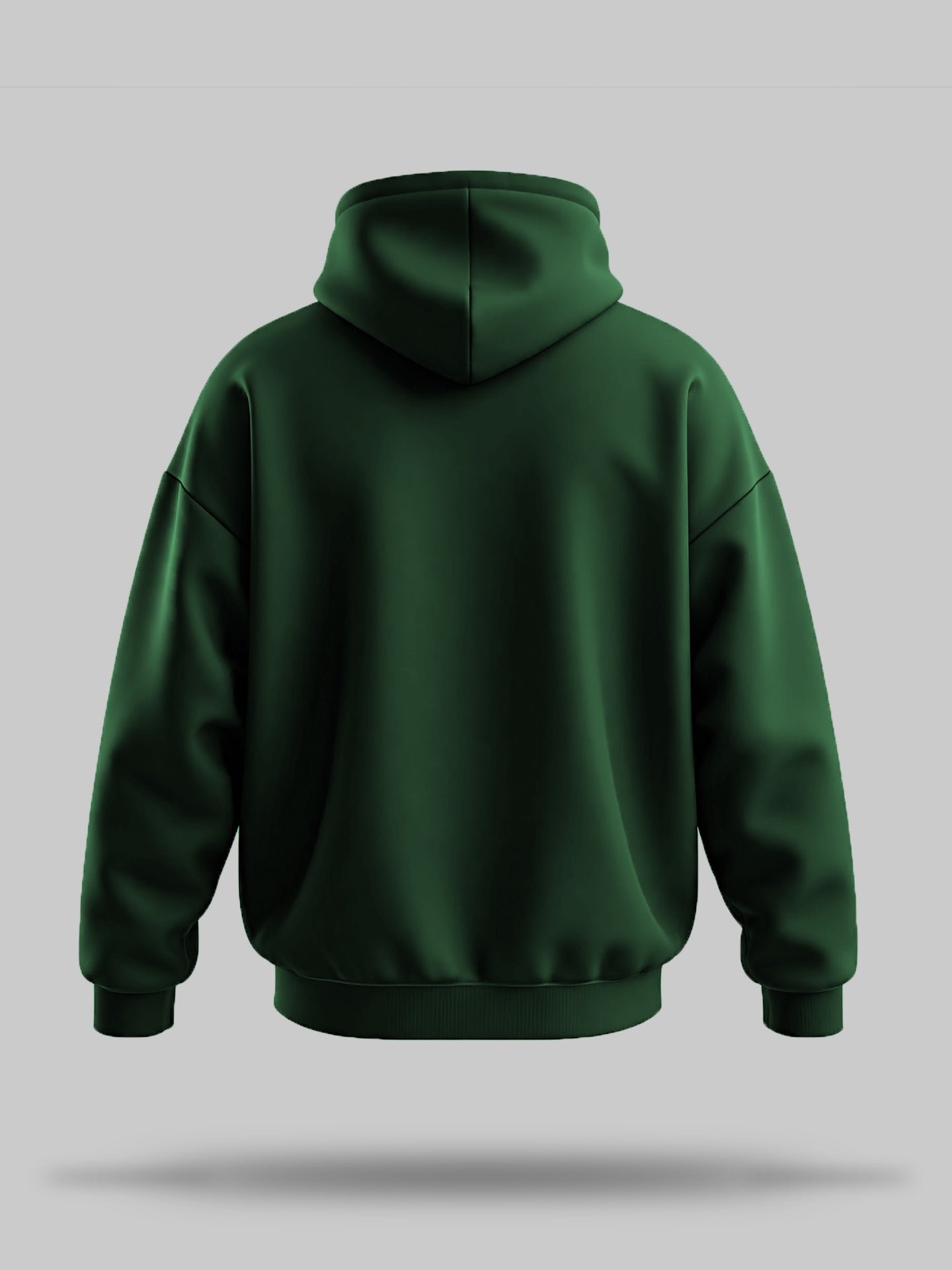 Bottle Green Oversized solid heavyweight Hooded Sweatshirt