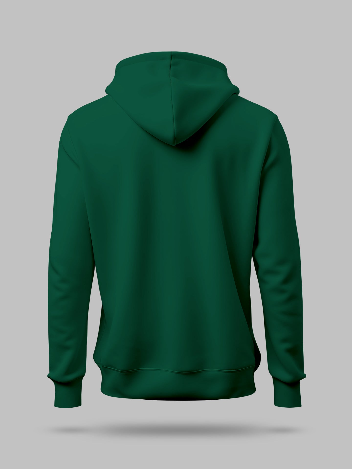 Bottle Green Solid lightweight Hooded Sweatshirt