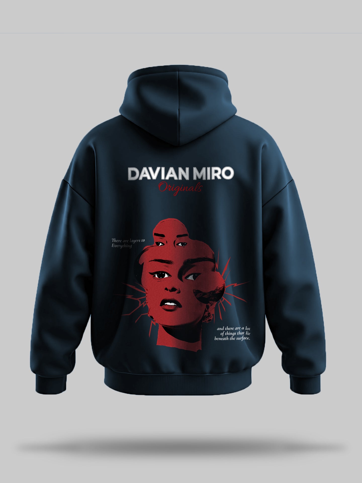 DAVIAN MIRO Fragmented Oversized Premium Hoodie