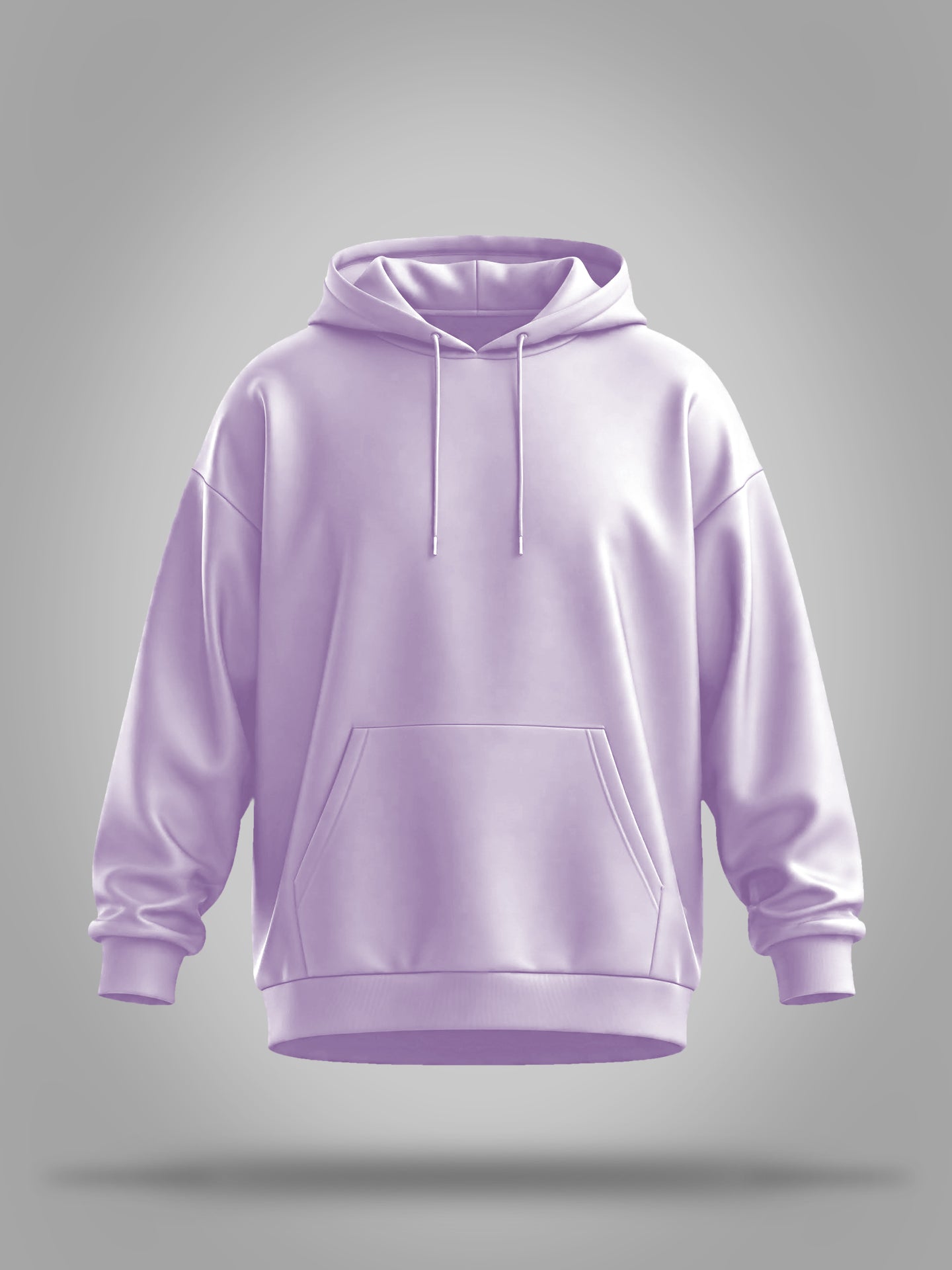 Lavander Oversized Solid heavyweight Hooded Sweatshirt