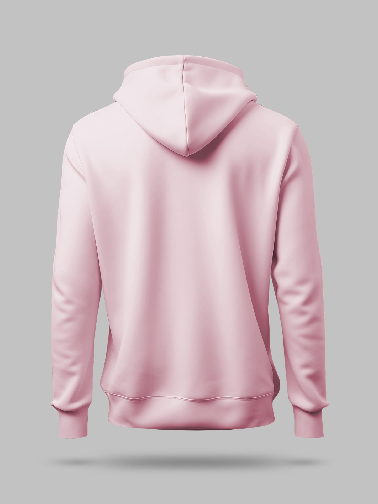 Light pink Solid lightweight hooded Sweatshirt