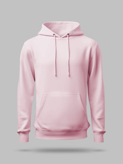 Light pink Solid lightweight hooded Sweatshirt