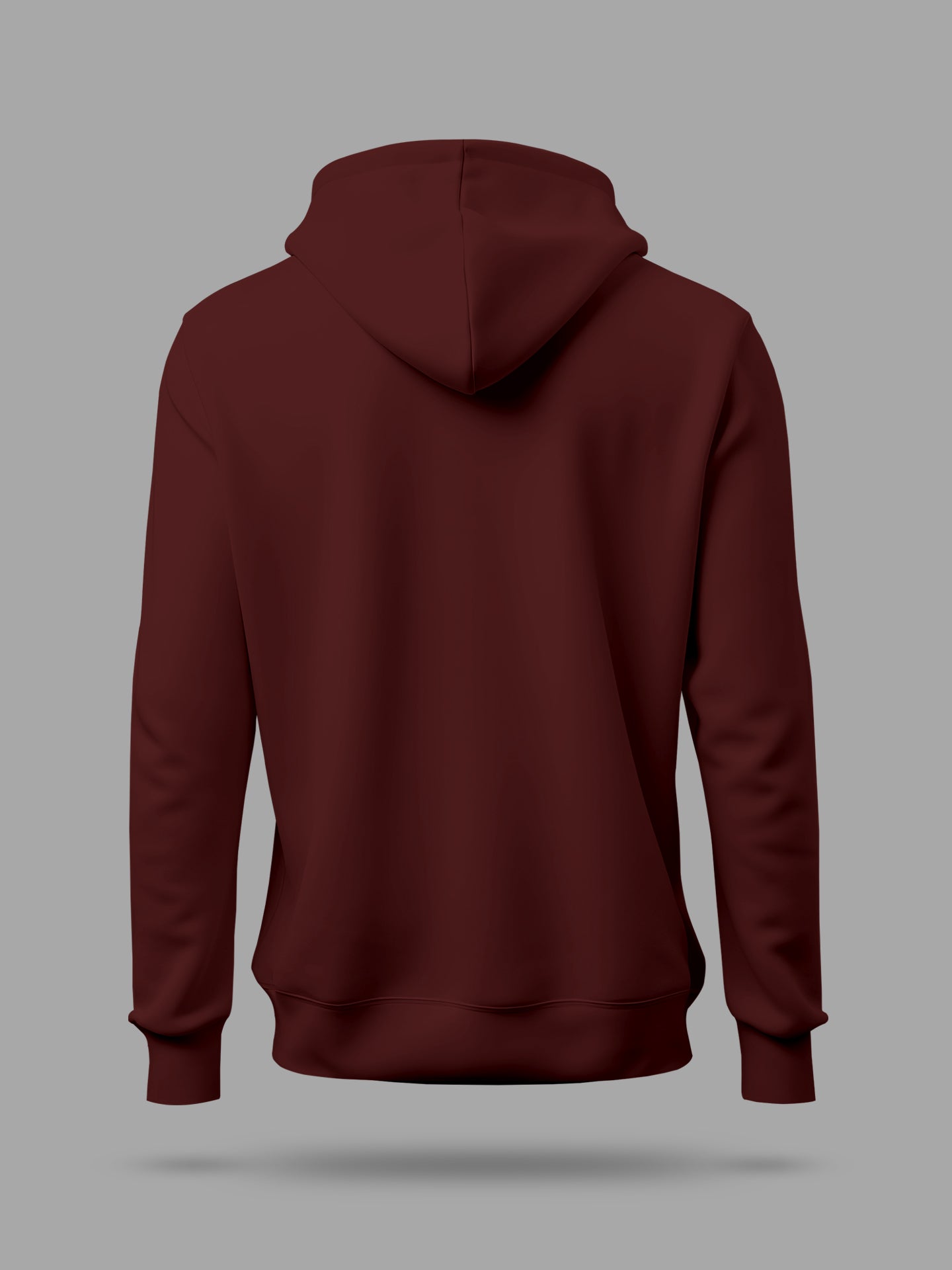 Maroon Solid lightweight Hooded Sweatshirt