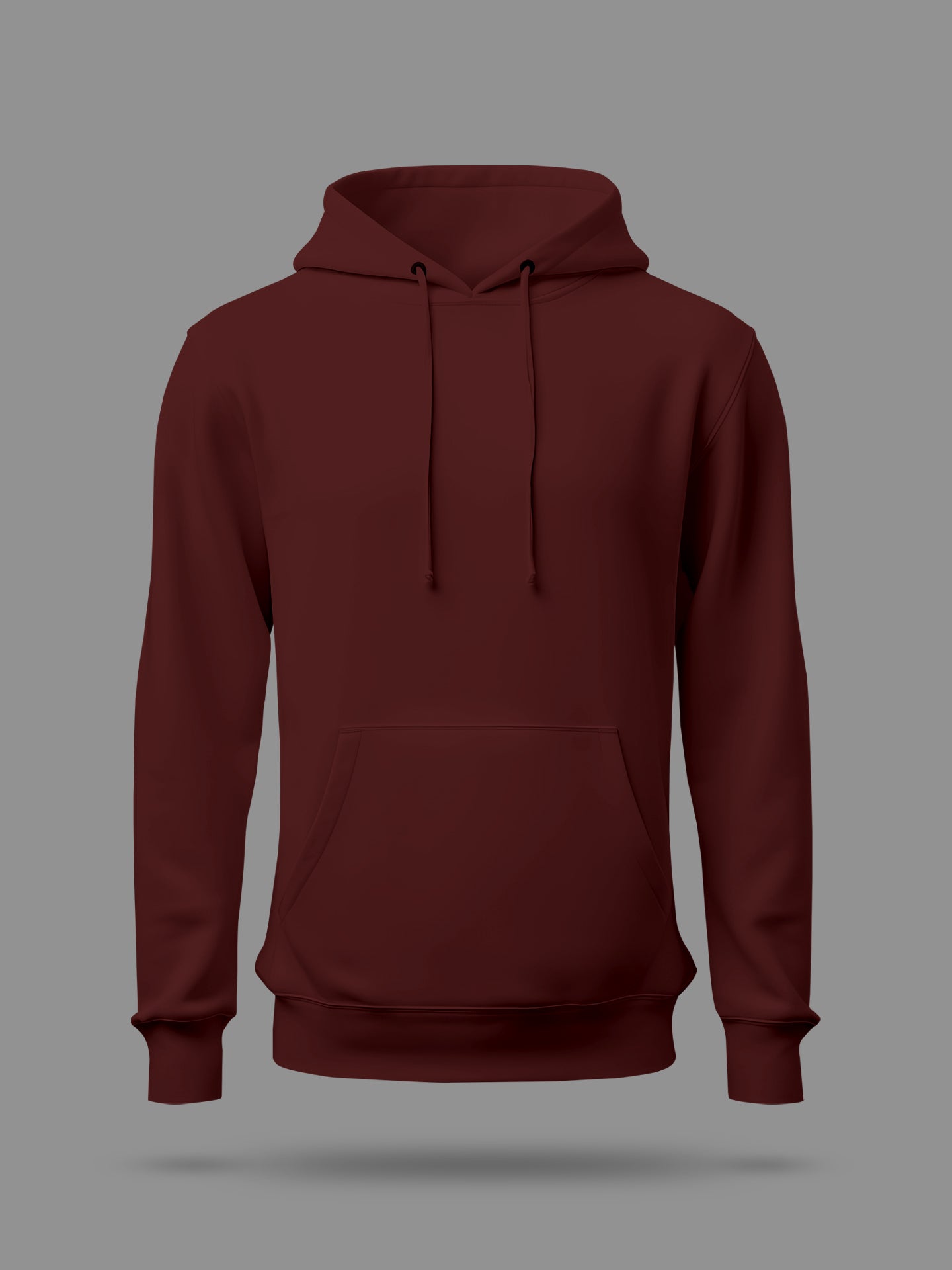 Maroon Solid lightweight Hooded Sweatshirt