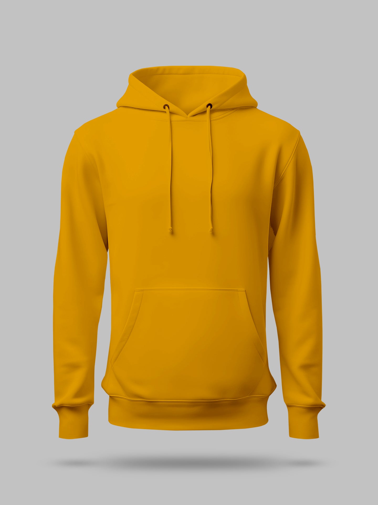 Mustard Solid lightweight hooded Sweatshirt