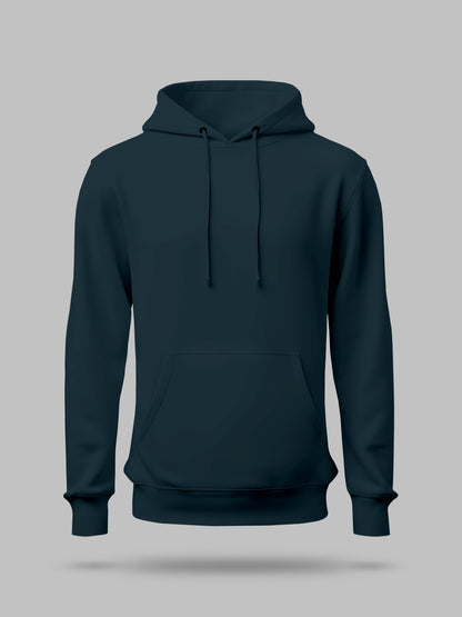 Navy Solid lightweight Hooded Sweatshirt