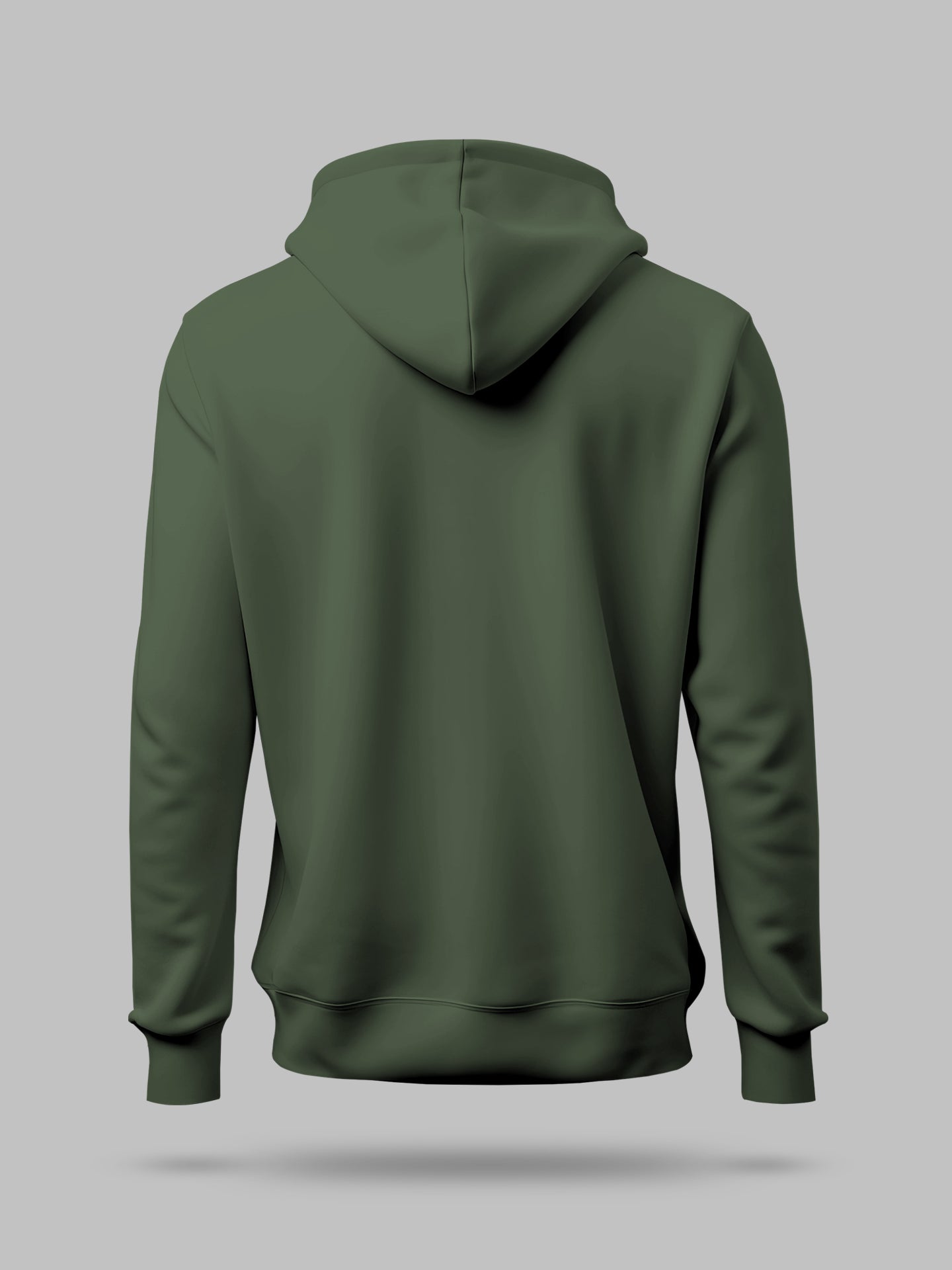 Olive green Solid lightweight hooded Sweatshirt