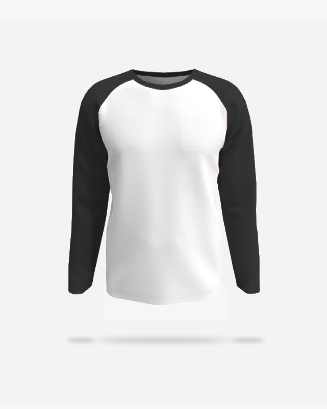 Black & White Plain Cotton Raglan classic Full Sleeve T-shirt