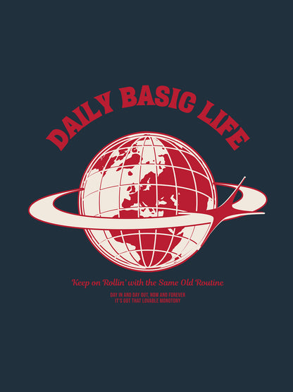 Basic Life Heavyweight Oversized Graphic Hooded Sweatshirt