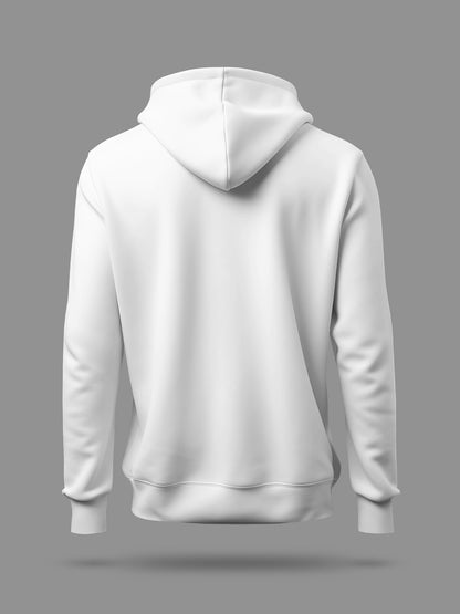 White Solid lightweight Hooded Sweatshirt