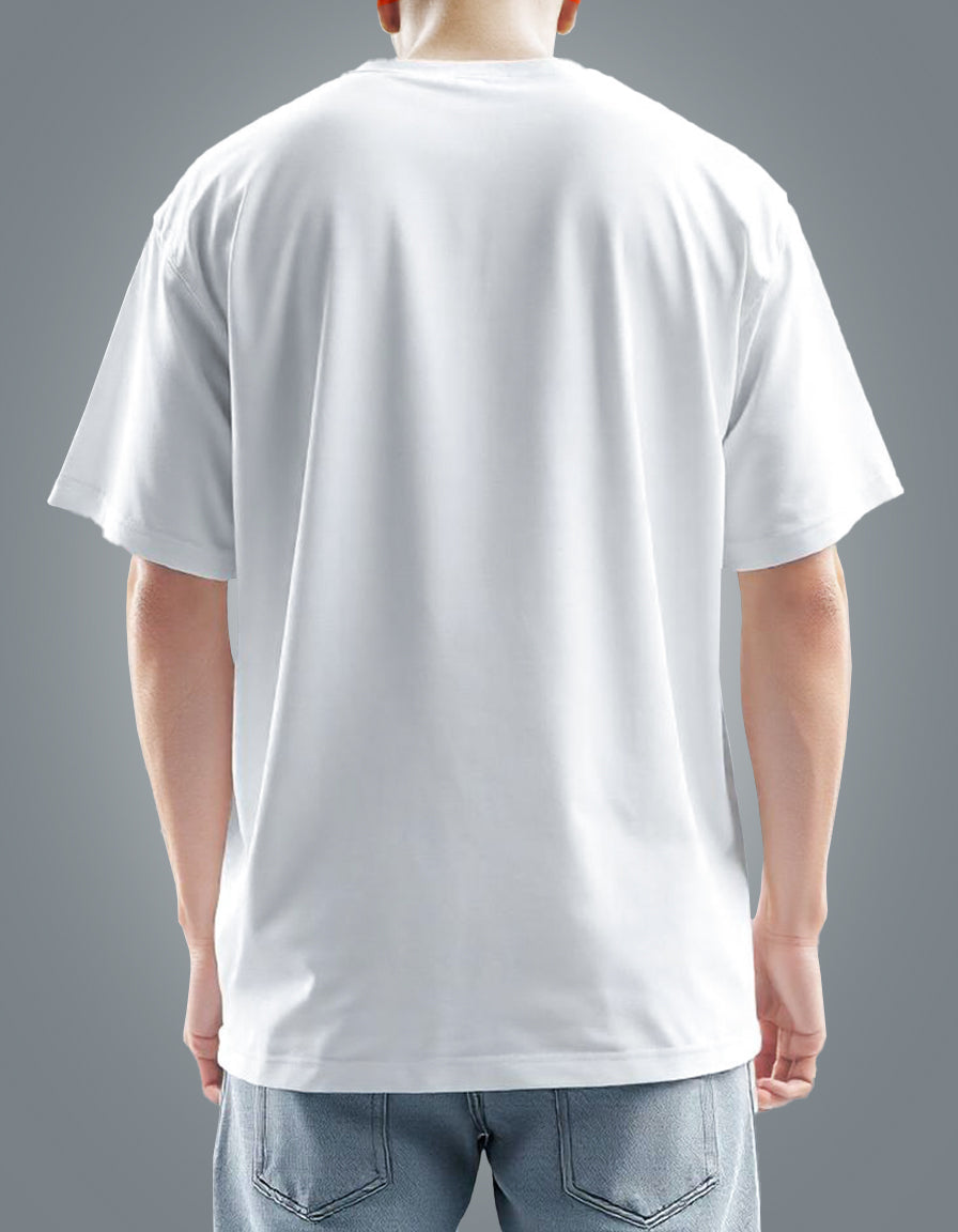 White Oversized solid lightweight T-shirt